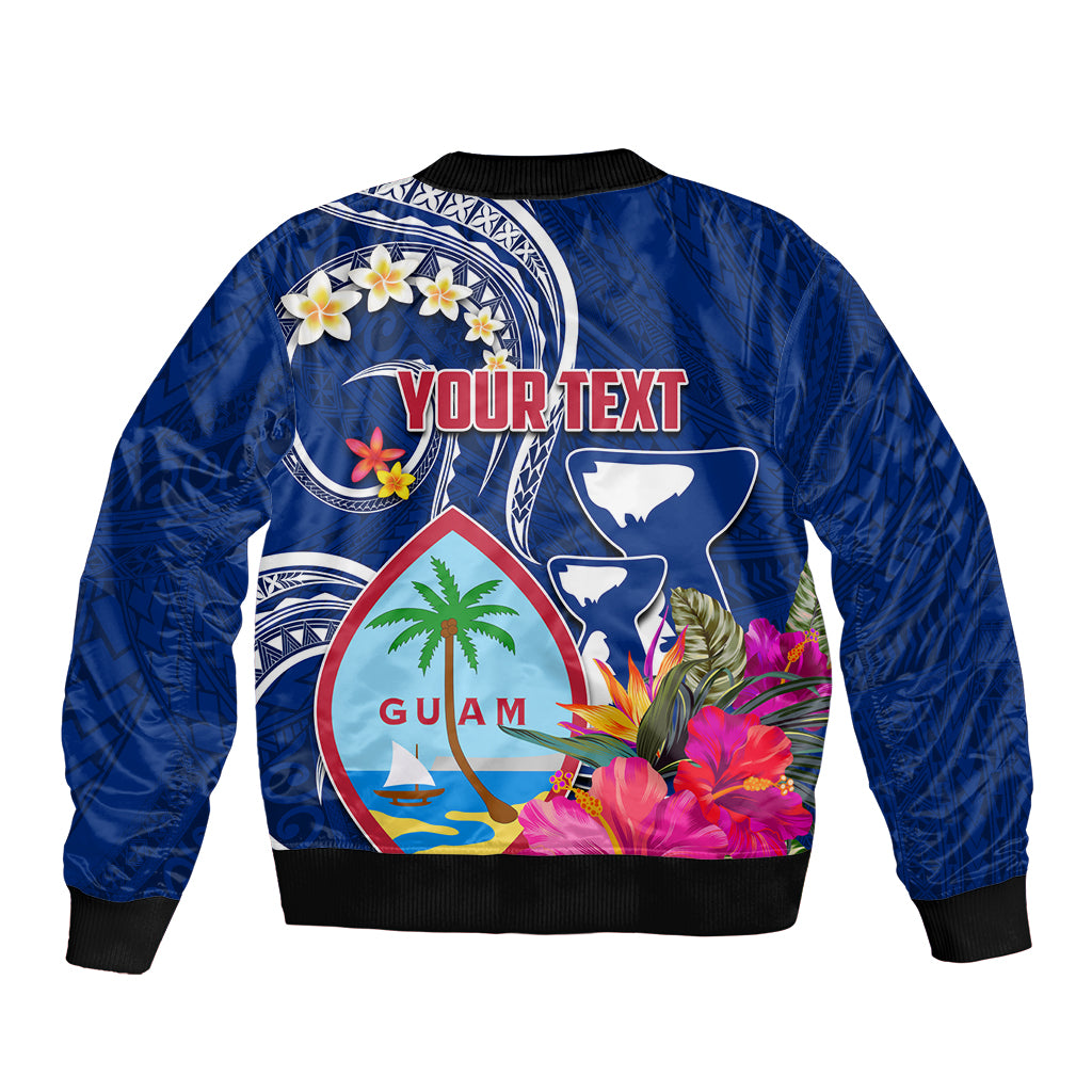 Guam Liberation Bomber Jacket Latte Stone and Guahan Seal Jungle Flower