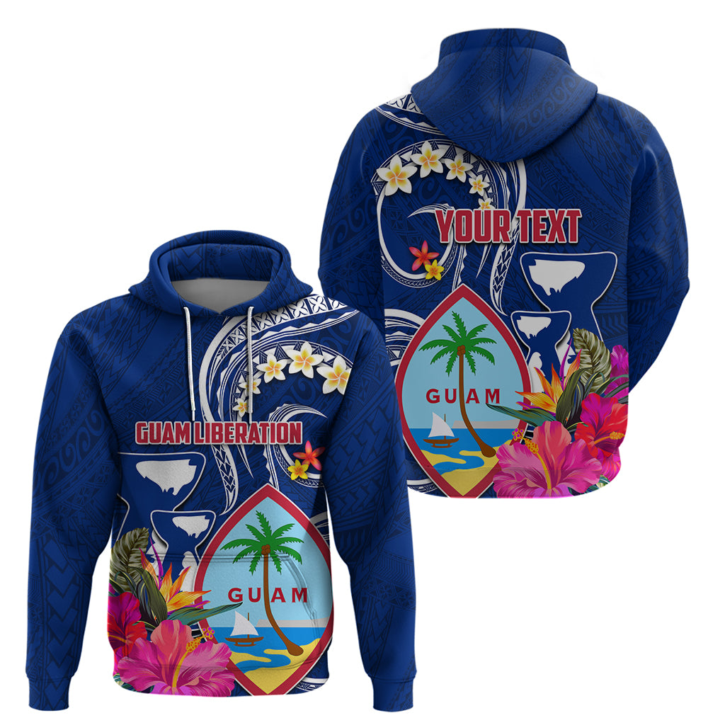 Guam Liberation Hoodie Latte Stone and Guahan Seal Jungle Flower