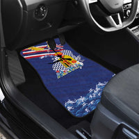 Hawaii King Kamehameha Day Car Mats Lei Sea Waves Polynesian Tapa Pattern