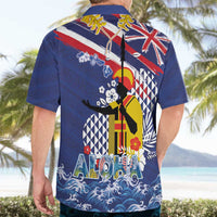 Hawaii King Kamehameha Day Hawaiian Shirt Lei Sea Waves Polynesian Tapa Pattern