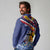 Hawaii King Kamehameha Day Long Sleeve Polo Shirt Lei Sea Waves Polynesian Tapa Pattern