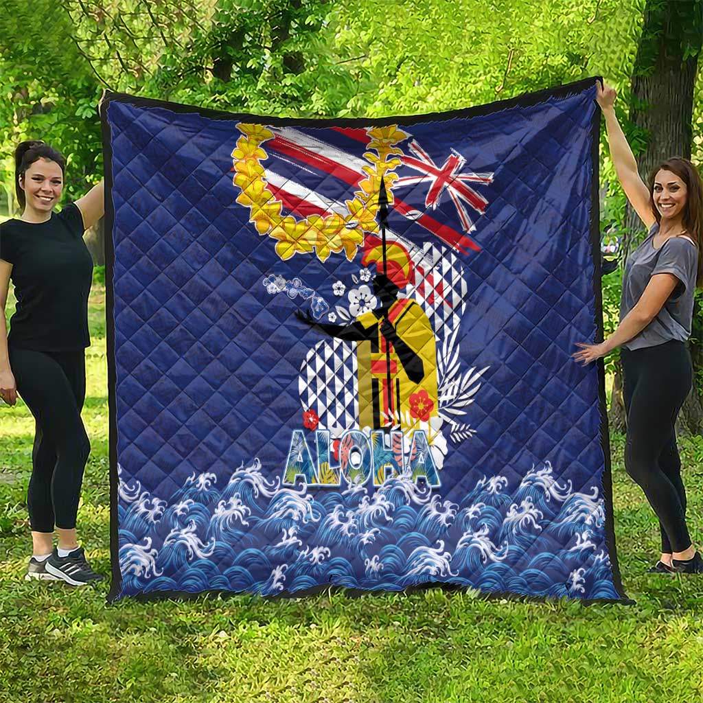 Hawaii King Kamehameha Day Quilt Lei Sea Waves Polynesian Tapa Pattern