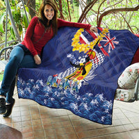Hawaii King Kamehameha Day Quilt Lei Sea Waves Polynesian Tapa Pattern