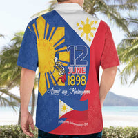 Philippines Independence Day Hawaiian Shirt Araw ng Kalayaan Polynesian Sun and YAKAN Pattern