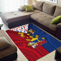 Philippines Independence Day 126th Anniversary Area Rug Polynesian Pattern National Flag Style LT03 - Polynesian Pride