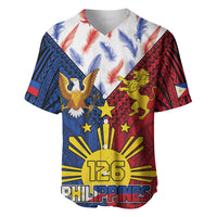 Philippines Independence Day 126th Anniversary Baseball Jersey Polynesian Pattern National Flag Style