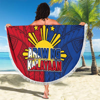 Philippines Independence Day 126th Anniversary Beach Blanket Polynesian Pattern National Flag Style