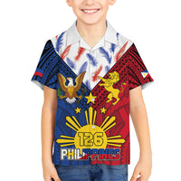 Philippines Independence Day 126th Anniversary Kid Hawaiian Shirt Polynesian Pattern National Flag Style