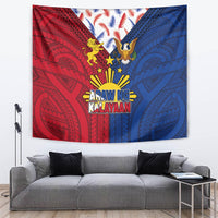 Philippines Independence Day 126th Anniversary Tapestry Polynesian Pattern National Flag Style LT03 Red - Polynesian Pride