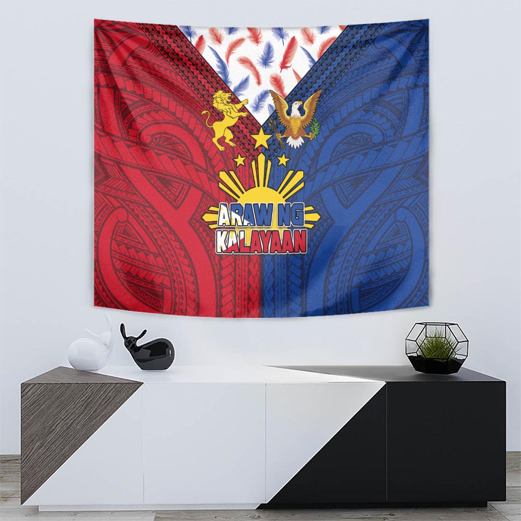 Philippines Independence Day 126th Anniversary Tapestry Polynesian Pattern National Flag Style LT03 - Polynesian Pride