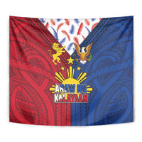 Philippines Independence Day 126th Anniversary Tapestry Polynesian Pattern National Flag Style LT03 - Polynesian Pride