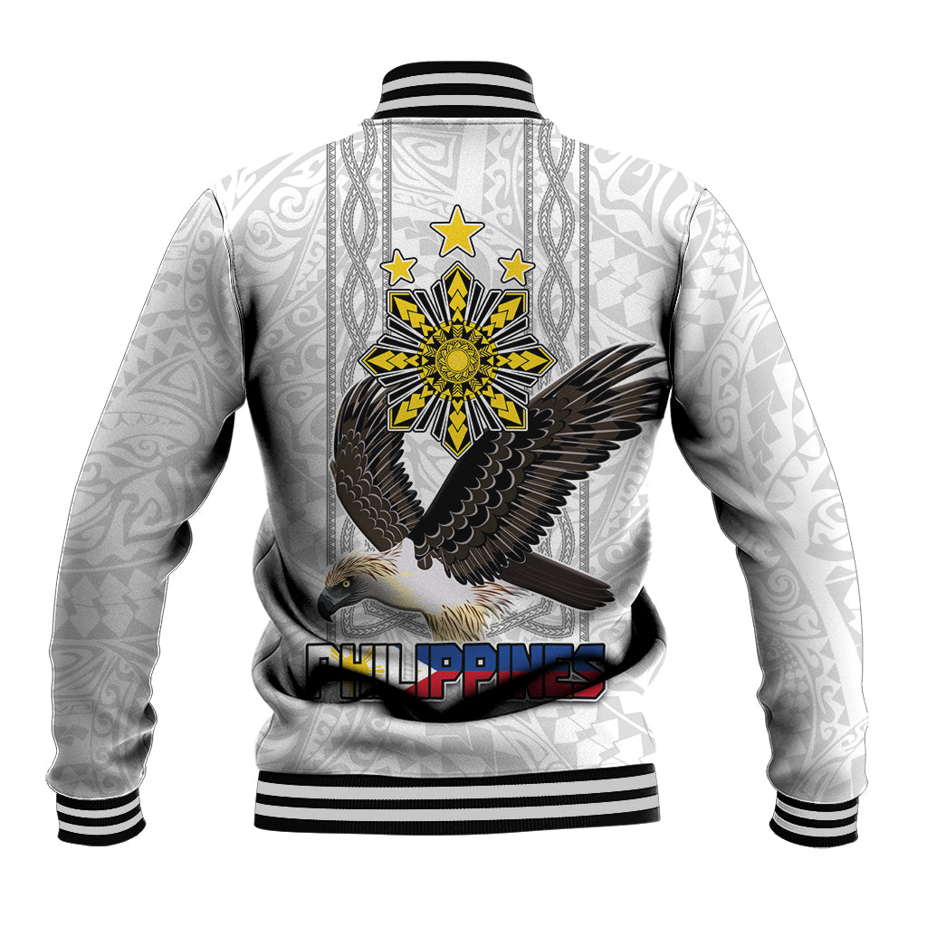 Philippines Eagle Week Baseball Jacket Polynesian Pattern Barong Style LT03 - Polynesian Pride