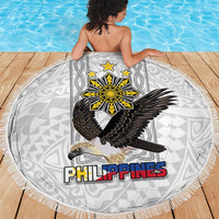 Philippines Eagle Week Beach Blanket Polynesian Pattern Barong Style