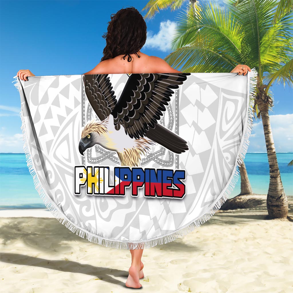Philippines Eagle Week Beach Blanket Polynesian Pattern Barong Style