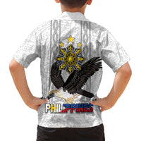 Philippines Eagle Week Family Matching Puletasi and Hawaiian Shirt Polynesian Pattern Barong Style