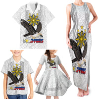 Philippines Eagle Week Family Matching Tank Maxi Dress and Hawaiian Shirt Polynesian Pattern Barong Style LT03 - Polynesian Pride