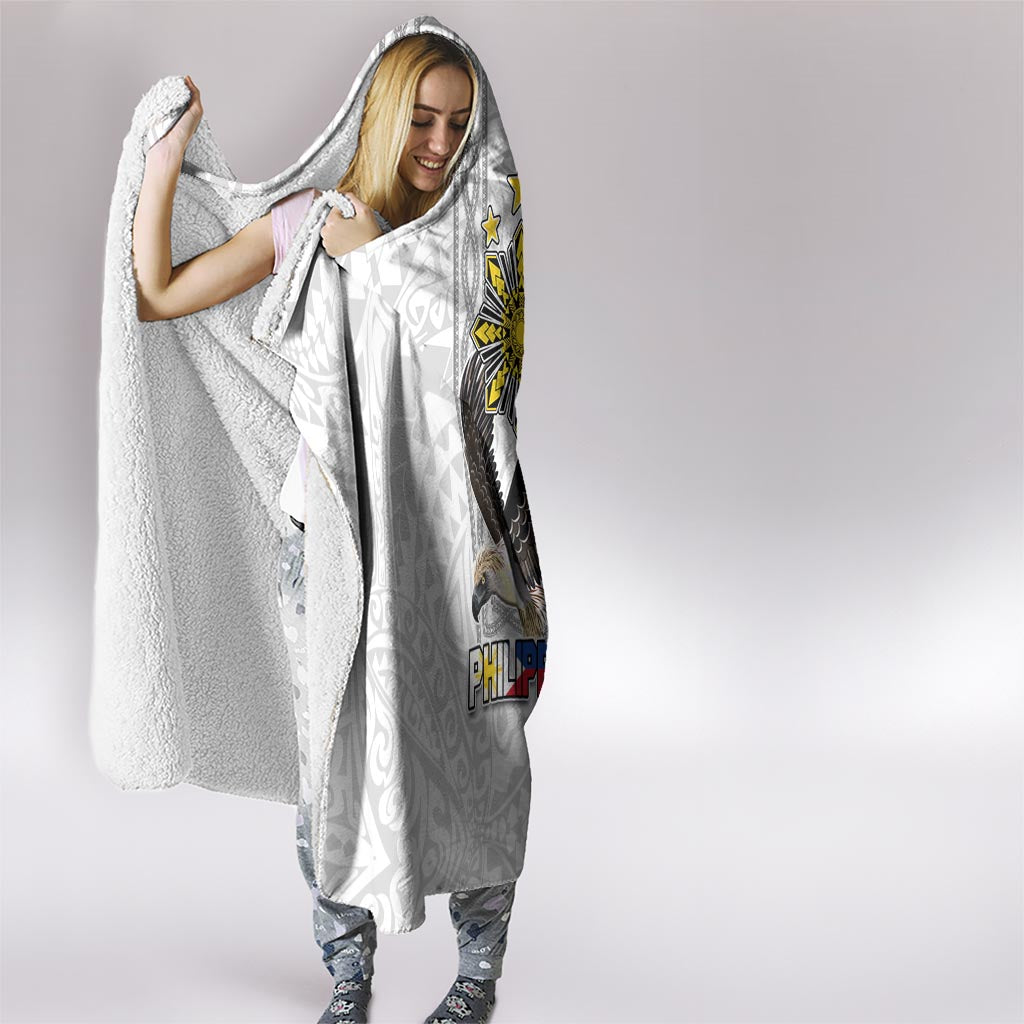 Philippines Eagle Week Hooded Blanket Polynesian Pattern Barong Style LT03 - Polynesian Pride