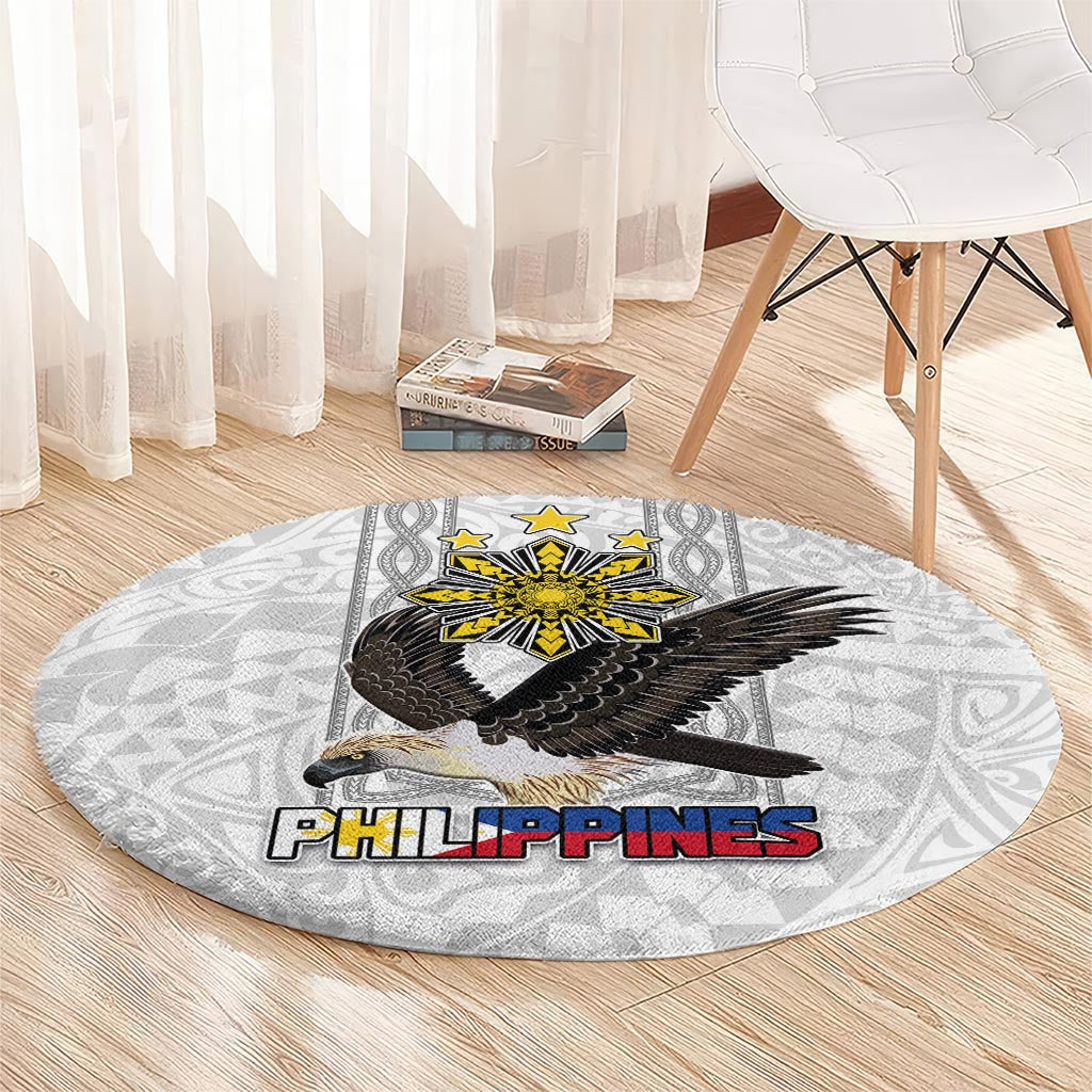 Philippines Eagle Week Round Carpet Polynesian Pattern Barong Style LT03 - Polynesian Pride