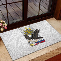 Philippines Eagle Week Rubber Doormat Polynesian Pattern Barong Style LT03 - Polynesian Pride
