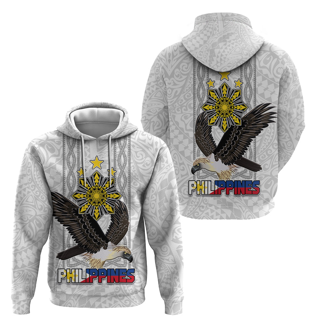 Philippines Eagle Week Zip Hoodie Polynesian Pattern Barong Style