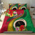 Vanuatu Tribal Boar Tusk Bedding Set Tropical Plants with Namele and Melanesian Pattern