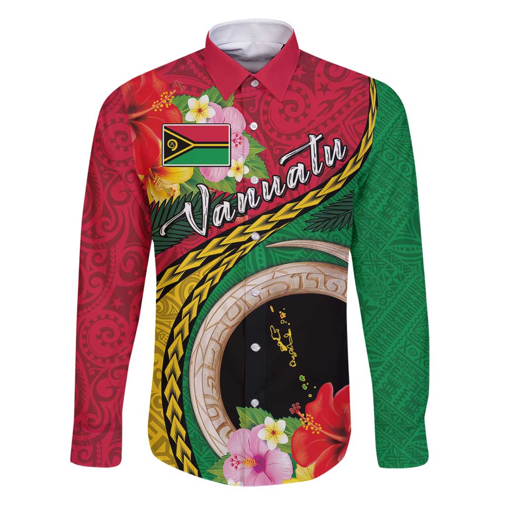 Vanuatu Tribal Boar Tusk Family Matching Off Shoulder Short Dress and Hawaiian Shirt Tropical Plants with Namele and Melanesian Pattern