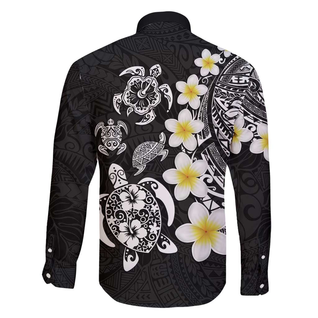 Hawaiian Plumeria Turtles Family Matching Puletasi and Hawaiian Shirt Polynesian Art Tattoo