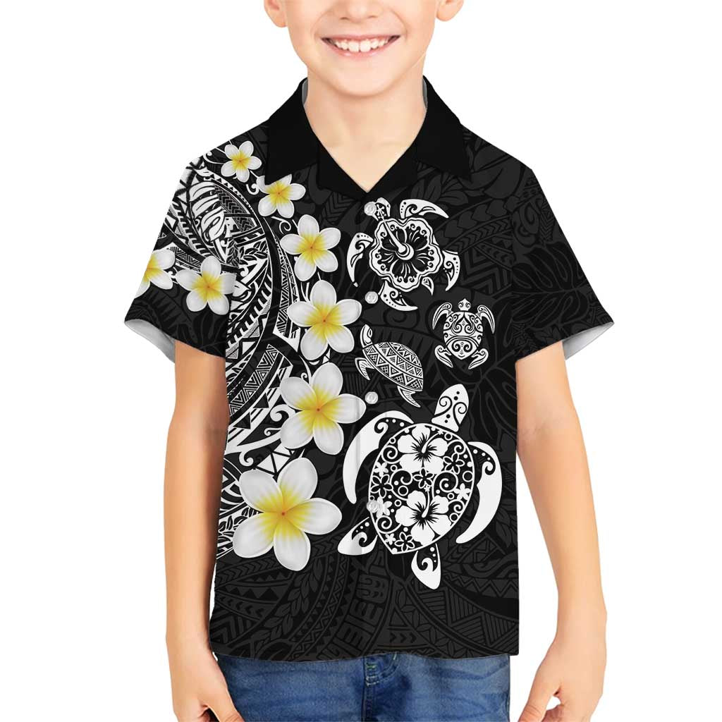 Hawaiian Plumeria Turtles Family Matching Summer Maxi Dress and Hawaiian Shirt Polynesian Art Tattoo