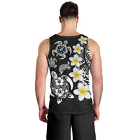 Hawaiian Plumeria Turtles Men Tank Top Polynesian Art Tattoo