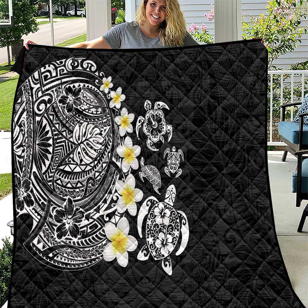Hawaiian Plumeria Turtles Quilt Polynesian Art Tattoo
