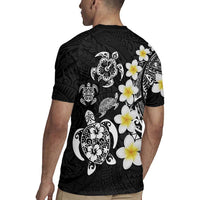 Hawaiian Plumeria Turtles Rugby Jersey Polynesian Art Tattoo
