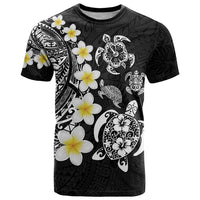 Hawaiian Plumeria Turtles T Shirt Polynesian Art Tattoo