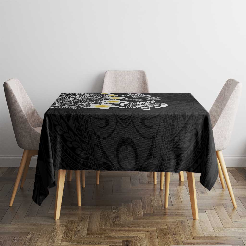 Hawaiian Plumeria Turtles Tablecloth Polynesian Art Tattoo