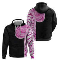 Samoan Art Tattoo Polynesian Pattern Hoodie Pink Out Color