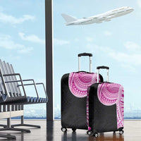 Samoan Art Tattoo Polynesian Pattern Luggage Cover Pink Out Color