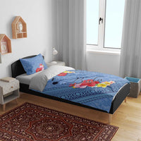 Bula Fiji Hibiscus and Plumeria Flowers Bedding Set Tapa Tattoo Polynesian Pattern LT03 - Polynesian Pride