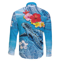 Hawaii Sea Turtle and Tropical Flowers Family Matching Mermaid Dress and Hawaiian Shirt Polynesian Tattoo Undersea Vibe