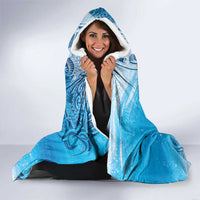 Hawaii Sea Turtle and Tropical Flowers Hooded Blanket Polynesian Tattoo Undersea Vibe LT03 - Polynesian Pride