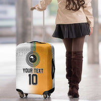 Custom Fiji and Australia Rugby Luggage Cover Aboriginal and Fijian Masi Pattern