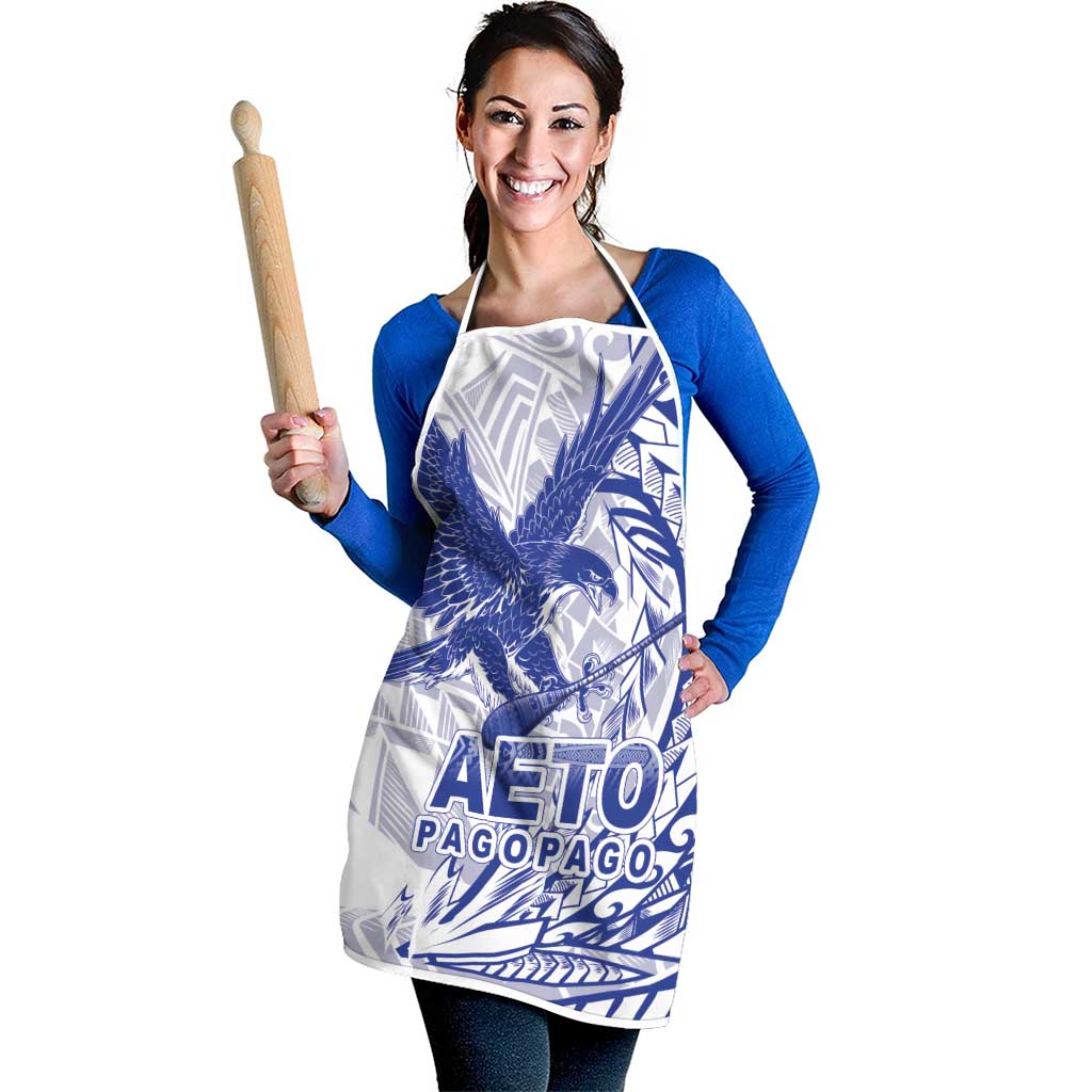 Samoa Pago Pago Aeto Apron Wingstyle Blue-White Color - Polynesian Pride