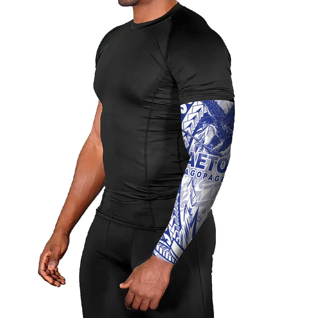 Samoa Pago Pago Aeto Arm Sleeves Wingstyle Blue-White Color - Polynesian Pride