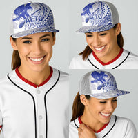 American Samoa Pago Pago Aeto Baseball Net Cap Wingstyle Blue-White Color - Polynesian Pride