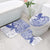 Samoa Pago Pago Aeto Bathroom Set Wingstyle Blue-White Color - Polynesian Pride