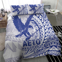 Samoa Pago Pago Aeto Bedding Set Wingstyle Blue-White Color - Polynesian Pride