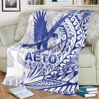 Samoa Pago Pago Aeto Blanket Wingstyle Blue-White Color - Polynesian Pride
