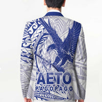 Samoa Pago Pago Aeto Blazer Wingstyle Blue-White Color - Polynesian Pride