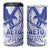 Samoa Pago Pago Aeto 4 in 1 Can Cooler Tumbler Wingstyle Blue-White Color - Polynesian Pride
