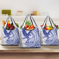 Samoa Pago Pago Aeto Grocery Bag Wingstyle Blue-White Color - Polynesian Pride