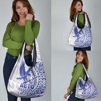 Samoa Pago Pago Aeto Grocery Bag Wingstyle Blue-White Color - Polynesian Pride
