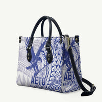 Samoa Pago Pago Aeto Leather Bag Wingstyle Blue-White Color - Polynesian Pride